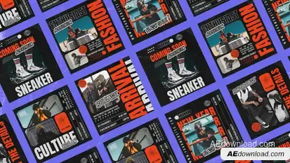 Grunge Aesthetic Fashion Streetwear Post Product Promo template preview