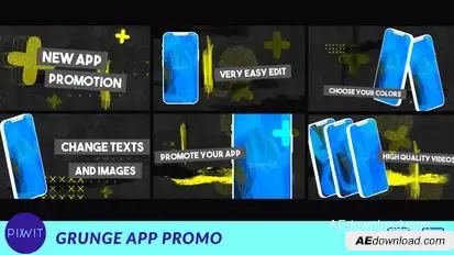 Grunge App Promo / Intro Product Promo template preview