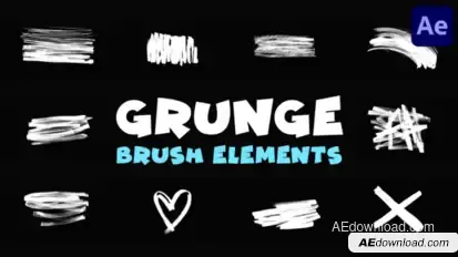 Grunge Brush Elements | After Effects Elements template preview