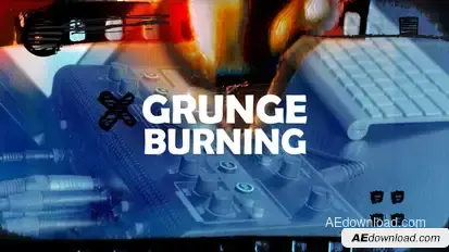 Grunge Burning Transitions Elements template preview
