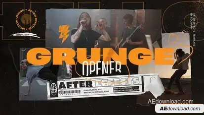 Grunge Collage Opener Openers template preview