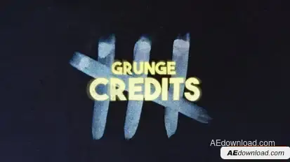 Videohive Grunge Credits Titles template preview