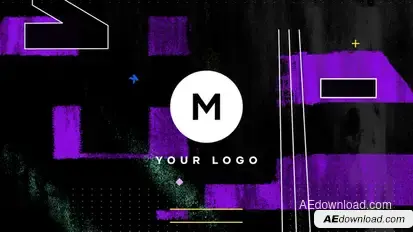 Grunge Distortion Logo Logo Stings template preview