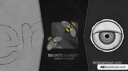 Grunge Eye Open Logo Logo Stings template preview
