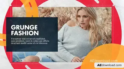 Grunge Fashionable - Promo Video Displays template preview
