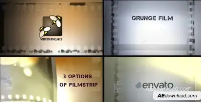 Grunge Film Logo Logo Stings template preview