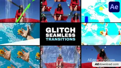 Grunge Glitch Seamless Transitions | After Effects Elements template preview