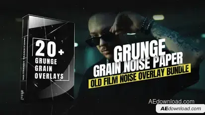 Grunge Grain Noise Paper Overlays-Old Film Noise Overlay Bundle Elements template preview