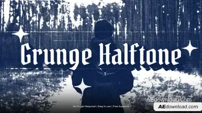 Grunge Halftone Overlay Elements template preview