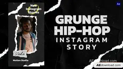 Grunge Hip-Hop Story & Reels Openers template preview