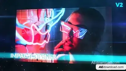Grunge Impact Screens Video Displays template preview