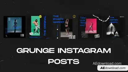 Grunge Instagram Posts Openers template preview