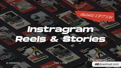 Grunge Instagram Reels & Stories Video Displays template preview
