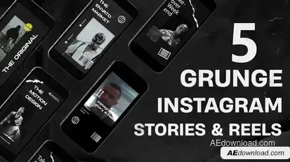Grunge Instagram Stories v.2 Openers template preview