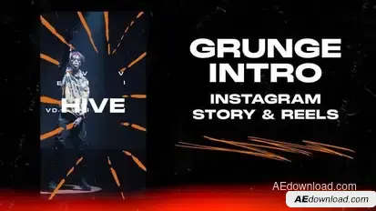 Grunge Intro Instagram Story & Reels Openers template preview