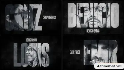 Grunge Typography Logo Reveal Openers template preview