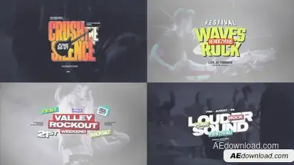 Grunge Kinetic Rock Titles Titles template preview