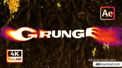 Grunge Logo Intro Logo Stings template preview