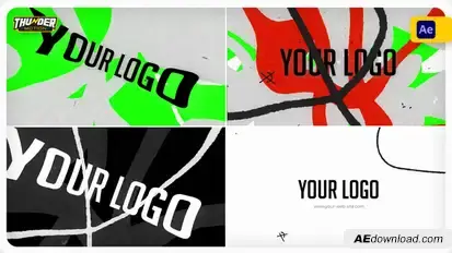 Grunge Logo Reveal Logo Stings template preview