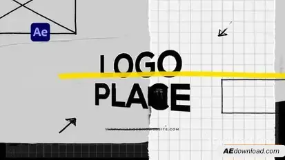 Grunge Logo Scribble Paper Logo Stings template preview
