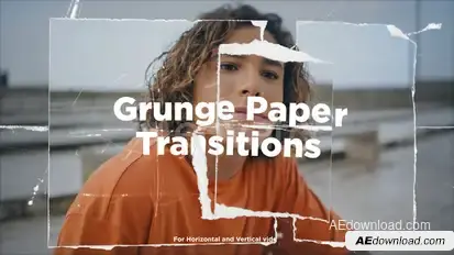 Grunge Paper Transitions Elements template preview