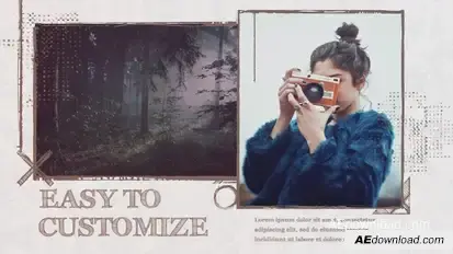 Grunge Photo Slideshow Video Displays template preview
