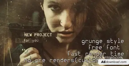 Grunge Slides - Cinematic Trailer Video Displays template preview
