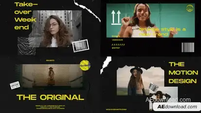 Grunge Slides Elements template preview