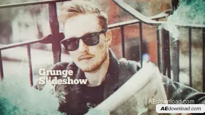 Grunge Slideshow Video Displays template preview