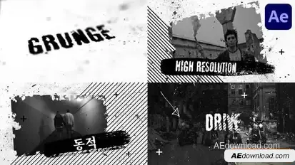 Videohive Grunge Slideshow for After Effects Openers template preview