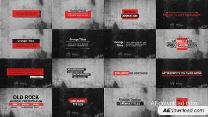 Grunge Titles Titles template preview