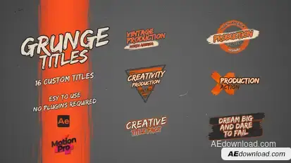 Grunge Titles Titles template preview