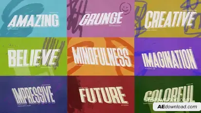 Grunge Titles Pack Titles template preview
