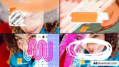 Grunge Transitions for After Effects Elements template preview