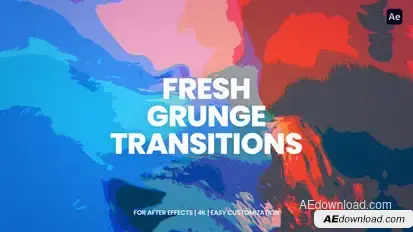 Grunge Transitions For After Effects Elements template preview