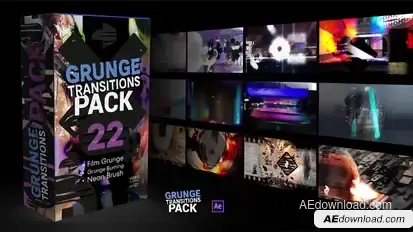 Grunge Transitions Pack Elements template preview