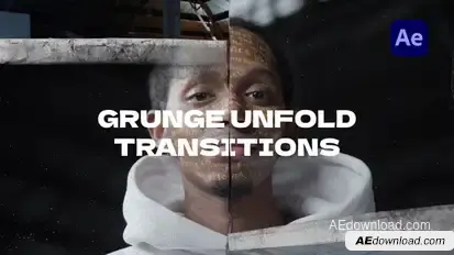 Grunge Unfold Transitions | After Effects Elements template preview