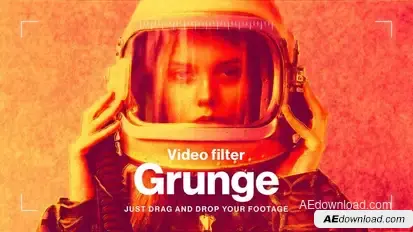Grunge Video Filter Effect Template Elements template preview