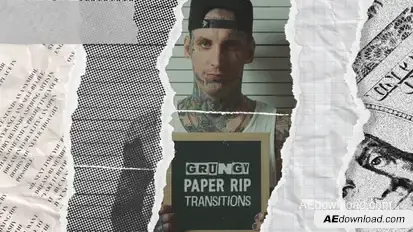 Grungy Paper Rip Transitions Elements template preview