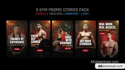 Gym Promo Stories Pack Product Promo template preview