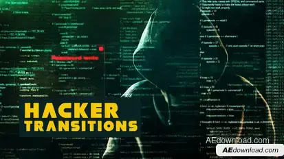 Hacker Transitions | After Effects Elements template preview