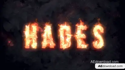 Hades - Animated Fire Typeface Titles template preview