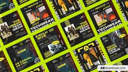 Haidey Techwear Media Posts Product Promo template preview