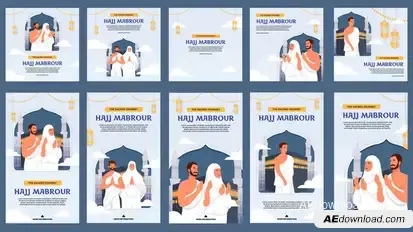 Hajj Feed and Stories Instagram Openers template preview