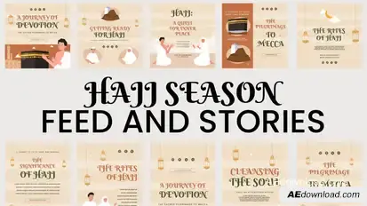 Hajj Season Feed and Stories Instagram Openers template preview