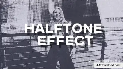 Halftone Effect Elements template preview