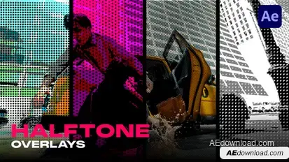 Halftone Overlays for After Effects Elements template preview