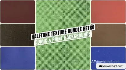 Halftone Texture Bundle Retro – Comic & Print Backgrounds Elements template preview