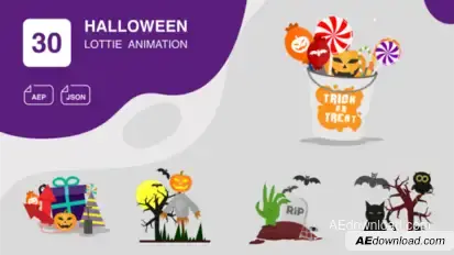 Halloween Animation | After Effects Elements template preview