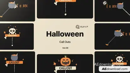 Halloween Call Outs Vol. 06 Titles template preview